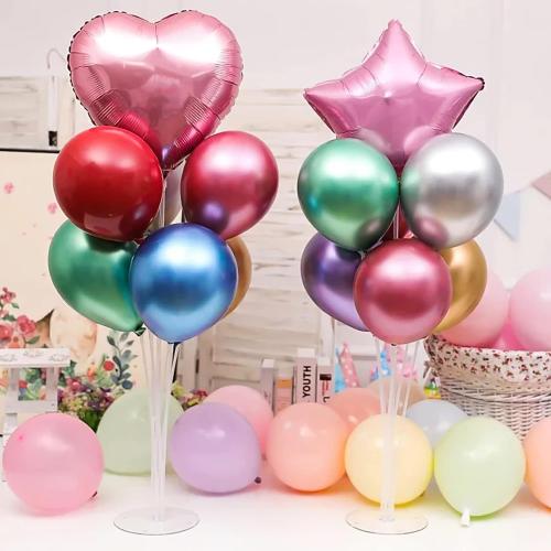 30 Sets Balloon Stand Kits, Balloon Sticks Holder with Base for Table Graduation Birthday Baby Shower Gender Reveal Party Decorations