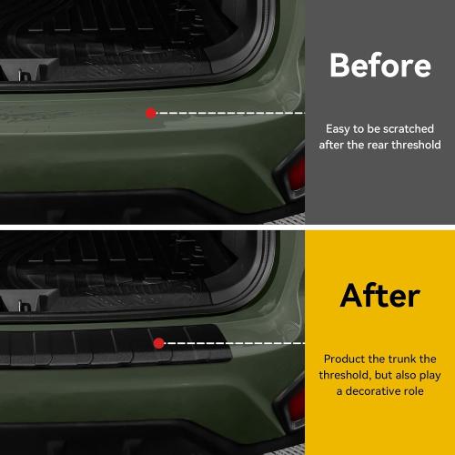 Rear Bumper Protector Compatible with Subaru Crosstrek 2024 2025 2026 Car Accessories ABS Plastic Material Matte Black Non-Slip Scratch-Resistant Trunk Door Protector