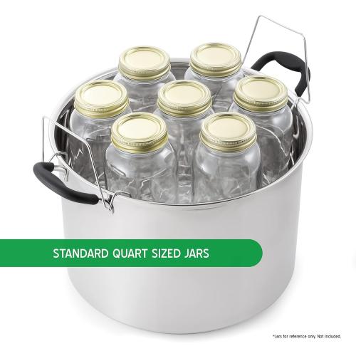 Silver 21.5Qt Prep•N•Cook by McSunley 21.5Qt Induction Stainless Steel Water Bath Canner