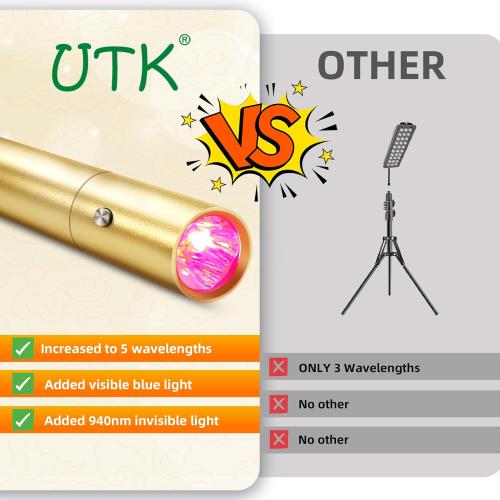 UTK Red Light Therapy Device with 5 Wavelengths-(470:630:660:850:940nm) LED Infrared Red Light Therapy-Upgrade 470nm and 940nm Near Infrared Light