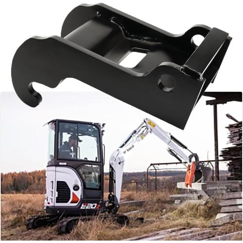 X-Change Coupler Bracket for Bobcat Mini Excavator Attachments, Quick Attach Bucket Mount, Black Hardened Steel, Durable and Corrosion-Resistant, Fits Bobcat E-Series Models.