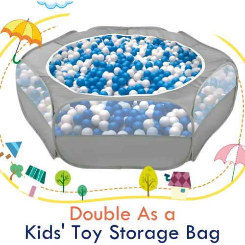 Pawaboo Small Animals Playpen, Waterproof Small Pet Cage Tent with Zippered Cover, Portable Outdoor Yard Fence with 3 Metal Rod for Chick/Kitten/Puppy/Guinea Pig/Rabbits/Hamster/Chinchillas,Light Gray