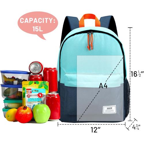 MIER Insulated Backpack Cooler Small Leakproof Lightweight Cute for Women Men to Work, Picnics, Camping, Park Day Trips, 15 L
