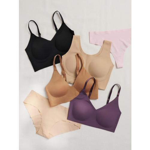 True & Co Women's Soft Form V Neck Adjustable Strap Bra (M)
