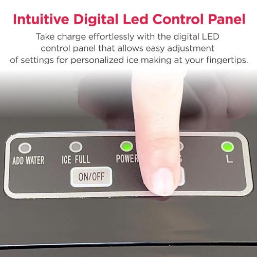 Frigidaire Counter top Portable, 26 lb per Day Nugget Ice Maker Machine (Red Stainless Steel)