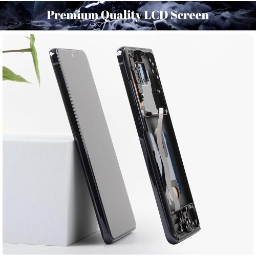 TFT for Samsung Galaxy S20 Plus 5G LCD Screen Replacement for Samsung S20  5G Display Digitizer for Galaxy SM-G985 SM-G986 SM-G986F SM-G986U Touch Screen Repair Kits(Black,with Frame)