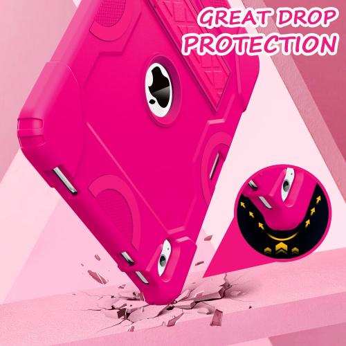 Cantis Case for iPad 11-inch (A16) 2025/ iPad 10th Generation 2022 (10.9 inch), Shockproof Cover 10th Generation with Pencil Holder & Kickstand, Hot Pink