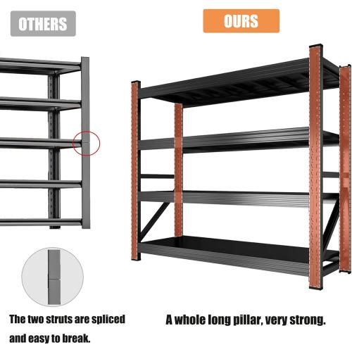 5000LBS Garage Shelving 59 W Heavy Duty Storage Shelves, 4 Tier Industrial Adjustable Metal Shelves, Shelving Units for Garages, Warehouses