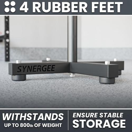 Synergee Olympic Weight Plate Rack. Stackable Weight Rack. Holds 2” Plates for Powerlifting and Olympic Weight Lifting. Gym Storage Home, Garage & Commercial