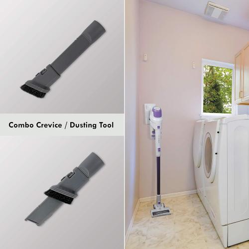 Kenmore 21.6V Lightweight 2-in-1 Vacuum, Hybrid, HEPA Filter, Lithium Ion Battery, 2-Speed Settings, Combo Tool Cordless Stick Vac, Purple