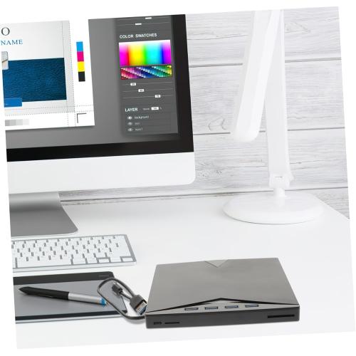External DVD Drive USB Cd Burner for Laptop DVD Writer Plug and Play Ultra-Thin and Light Design