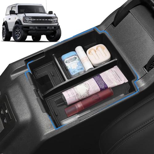 2026 Upgrade Center Console Organizer fit for 2025 2026 Ford Bronco 4 Door Full Size Bronco Center Console Storage for Ford Bronco 2025 2026 Storage Accessories|Not for 2 Dooor/Manual/Sport Model|