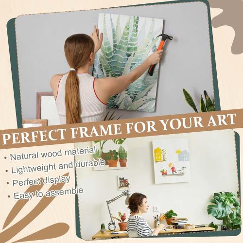 DoubleFill 3 Pack 16x20 Inch DIY Canvas Stretcher Bars Canvas Frame Wood Frames Kit Easy to Assemble for Prints, Posters, Oil Painting, Painting, Embroidery Stitch and Needlepoint Arts