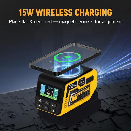 Kzreect 300W Adjustable 2-30V Voltage Regulator Compatible with Dewalt 20V