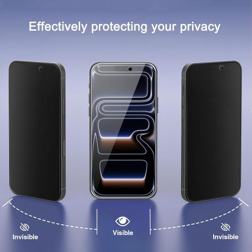 Ailun 3Pack for iPhone 17 Pro Privacy Screen Protector [6.3 inch]  3Pack Camera Lens Protector with Installation Frame,Dynamic Island Compatible,Anti Spy Tempered Glass[Not for iPhone 17/17ProMax/Air]