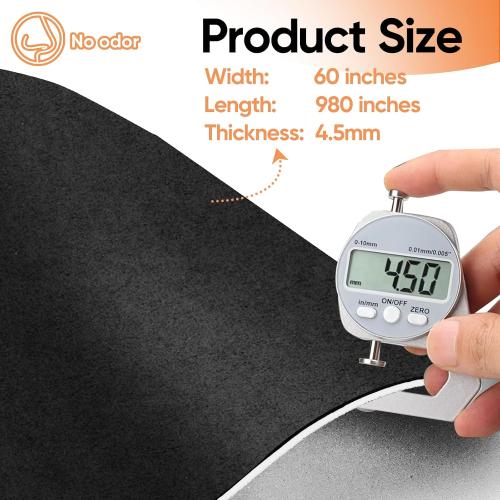 Suede Headliner Fabric Black 98 x 60 Inches with 4mm Thick Foam Backed Headliner Fabric for Car Suede Material Rubber Seam for Automotive auto Trucks Interior Repair