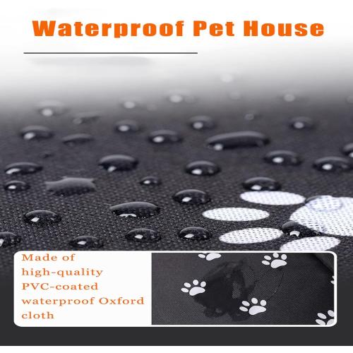 Size Large VARMTOR Outdoor Cat House, Cat Houses for Outdoor Cats, Weatherproof Warm and Insulated Cat House with Transparent Curtain Pet House, Stray Cats Shelter