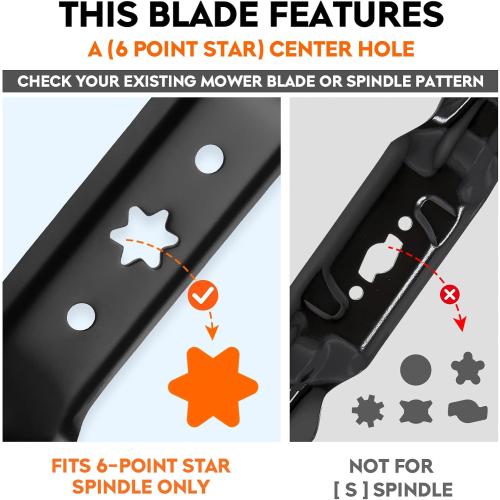 ILONPA 942-05052A High Lift Mower Blades for Cub Cadet ZT1 XT1 50 inch Deck