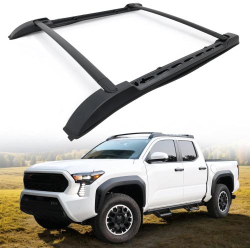 260LBS Aluminum Roof Rack Cross Bars Fit for 2024 2025 2026 Toyota Tacoma Double Cab | Heavy-Duty, Waterproof & Rustproof | for Kayak, Bike, Snowboard Low Profile OE Style Tacoma Storage Accessories