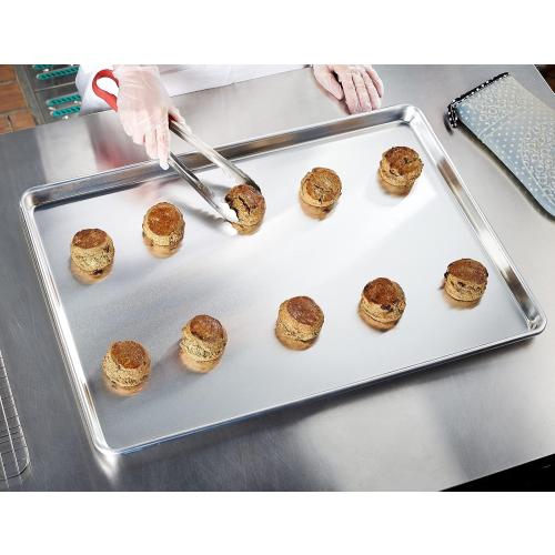 CURTA 6 Pack Aluminum Sheet Pan, NSF Listed Full Size 26 x 18 inch Commercial Bakery Cake Bun Pan, Baking Tray
