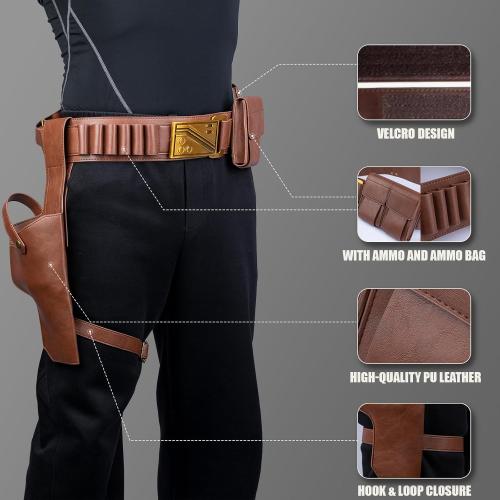 Luke Belt Han Solo Belt Vader Belt Holster with Pouches for SW Cosplay Accessories