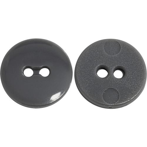 - C65536 –  sewing buttons 2 holes – colour: dark grey – haberdashery sewing clothing decoration