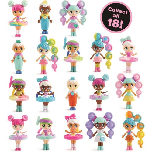 2 Pack Fashion Fidgets Sensory Toy Dolls – Push Pop Fidget Toy Pack of 2 – Anxiety and Stress Relief for Kids