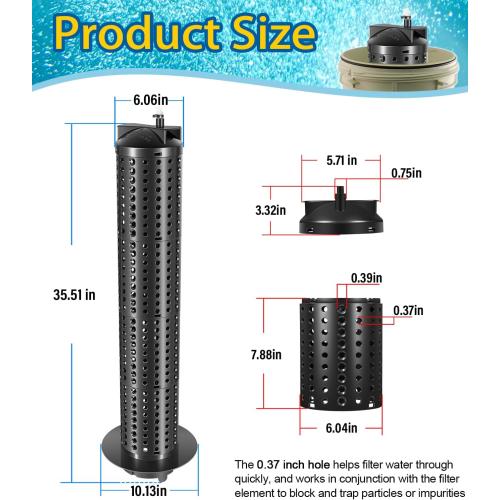 59053800 Center Core Replacement Part for Clean & Clear RP Filter CC 150, 175 and 200 Square Feet EC- 160317 160318 CCRP150 CCRP200 Pool and Spa Cartridge Filter Part