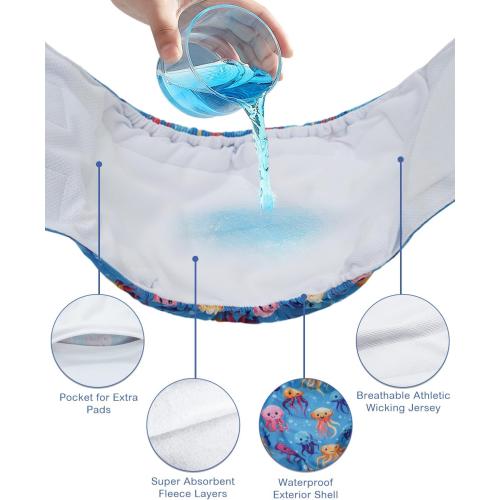 Pack of 4 CuteBone Dog Diapers Male 4 Pack Puppy Wraps Reusable Doggie Belly Bands for Male Dogs Small Medium Large FGG07M