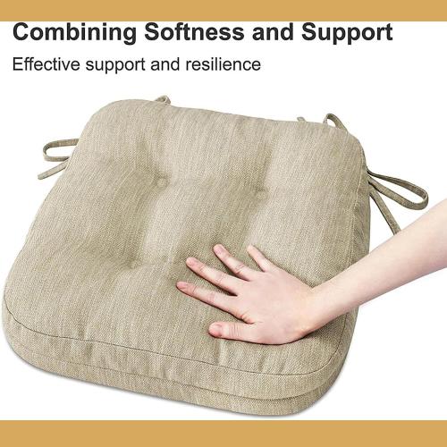Set of 2 Seat Cushions for Dining, Tufted Indoor Chairs Pads with Ties & Non Slip Backing, Chair Cushion for Kitchen Room(8,2pcs:35x35cm)‼️light dirt and good condition‼️