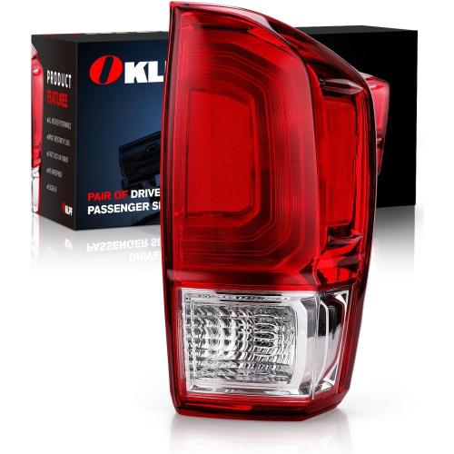 OKLPF Rear Brake Tail Lights Compatible With 2016 2017 2018 2019 2020 2021 2022 2023 Toyota Tacoma Pickup Replace 81550-04170,Red Taillights Assembly,Includes A Luxurious Box,Right Passenger Side