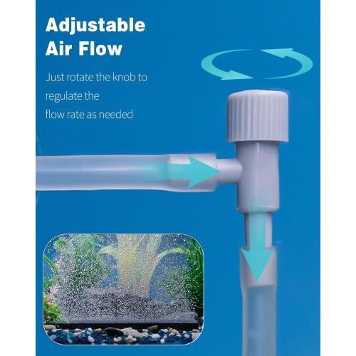 Pawfly Aquarium Air Control Valves Single Way Plastic Air Regulators for Aquarium Air Pump Fish Tank Air Flow Control Valves for 3/16 ID Airline Tubing Adjustable Hose Connectors, 20 Pack