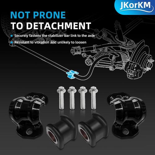 (Bar only) 55398938AC Front Suspension Stabilizer Bar & K80894 Front Sway Bar Link Kit with Bushing Kit Fit For 2009-2010 Dodge Ram 1500,2011-2018 Ram 1500,2019-2022 Ram 1500 Classic 4WD # 55398938AB