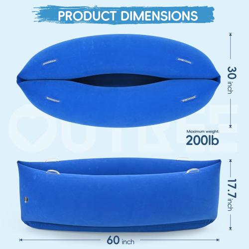 OUTREE Sensory Chair for Kids,60 Includes Electric Air Pump,Inflatable Sensory pod for Children, Sensory Toys for Kids with Autism,Sensory Peapod,Blue