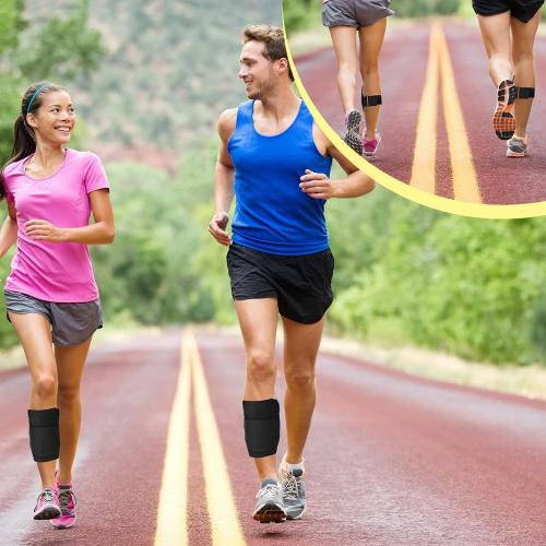 Jadive 2 Packs Cell Phone Leg Straps Leg Phone Holder Arm Smartphone Band Non Slip Ankle Wallet Calf Straps Adjustable Arm Pouch for Women Men Running Hiking Equestrian Motorcycle(Black)