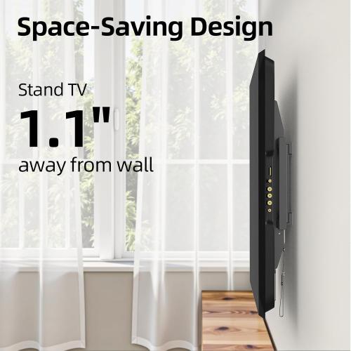 USX MOUNT TV Wall Mount,Low Profile TV Mount for Most 42-95 Inch Flat Screen Televisions,Max VESA 600x400mm Fixed Wall Mount Bracket Holds up to 132 lbs,Fits 16/18/24 Studs
