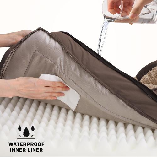 INVENHO Orthopedic Dog Bed for Extra Large Dogs, XXL Egg-Crate Foam Dog Couch with Washable Removable Cover, Waterproof Lining and Nonskid Bottom