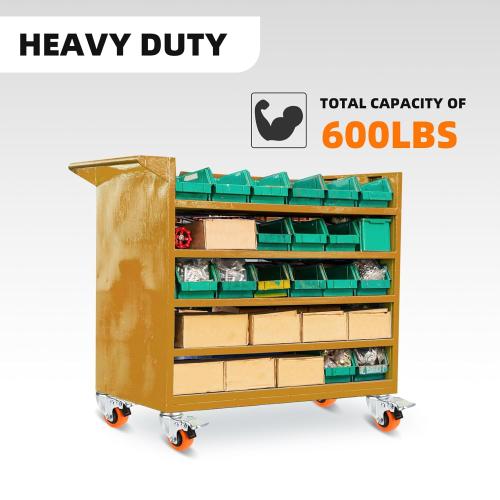 Set of 8 W B D WEIBIDA Stem Caster Wheels 2 Inch with Dual Locking, Heavy Duty Threaded Stem Casters UNC 1/2-13 x 1, No Noise Swivel Casters, Set of 8 Caster Wheels for Cart, Furniture