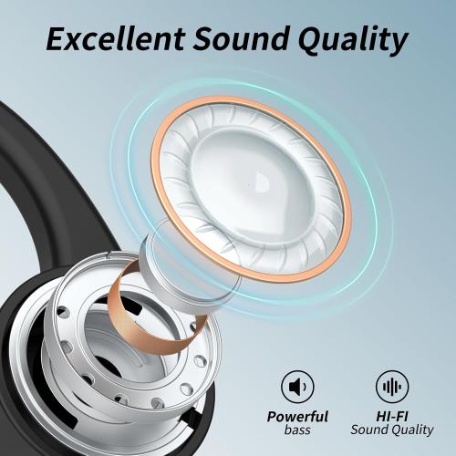 CXK Bone Conduction Headphones Bluetooth 6.0 Open Ear Headphones with Mic, Premium Loud Sound 10-Hour Playtime Bluetooth Headphones, IPX6 Waterproof Sports Headset for Running, Cycling, Walking
