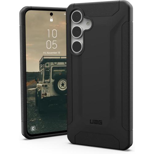 URBAN ARMOR GEAR UAG Designed for Samsung Galaxy S24 FE Case SM-S721 Scout, Rugged Military Grade Dropproof Impact Resistant Non-Slip Protective Cover, Black