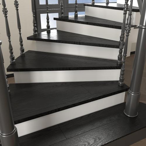 VEELIKE Black Vinyl Plank Flooring Peel and Stick Floor Tile Waterproof Wood Vinyl Floor Tiles with Low Gloss Finish 16-Pack 24 Sq. Ft. Adhesive Laminate Flooring For Bedroom Bathroom Kitchen 6''x36''