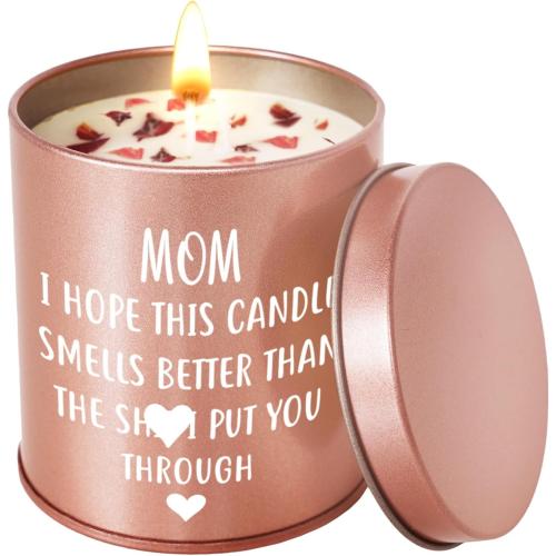 Mothers Day Gifts for Moms from Daughter Son 7oz Lavender Scented Candles Happy Birthday Gifts for Mom Funny Soy Eco-Friendly Long Lasting Handmade Natural Soy Max Candle Christmas Presents for Mom