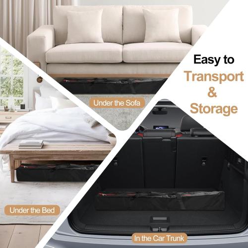 Size 51in Color Black  Tripod Carrying Case, Heavy Duty Tripod Bag with Handles, Full Double Zipper, Inner Pocket, Padded Carry Case for Pipe and Drape Kit, Light, Speaker, Mic Stand