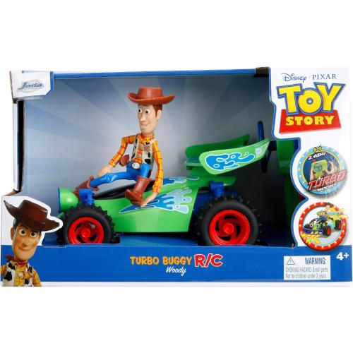 Jada Disney Pixar Toy Story 4 Turbo Buggy W/Woody Radio Control Vehicle, 2.4 Ghz, 1: 24