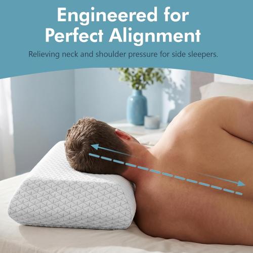 High Profile Pillow for Heavy People & Big Guys - Extra Thick Sleep Support for Broad Shoulders, Side Sleepers & Large Frame Adults 25X15X5.5”