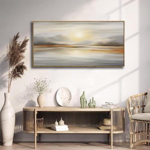 Framed Wall Art Abstract Seascape Canvas Printing Wall Decor Artwork for Living Room Bedroom Dining Room Home Office Decor 30x60inch