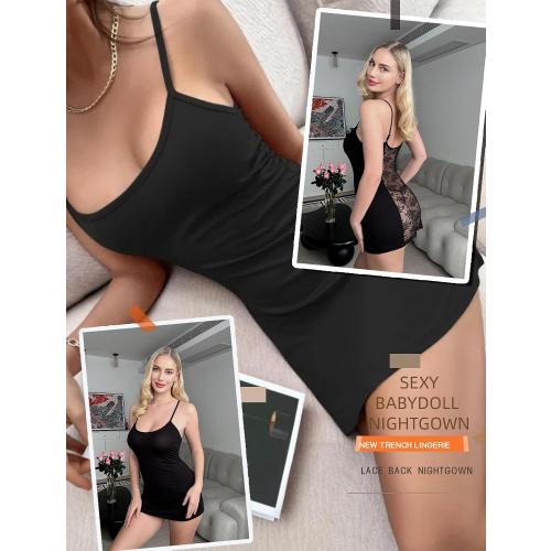 Size L Avidlove Lingerie for Women Sexy Nightgown Lace Nightie V-Neck Babyoll Chemise Sleepwear