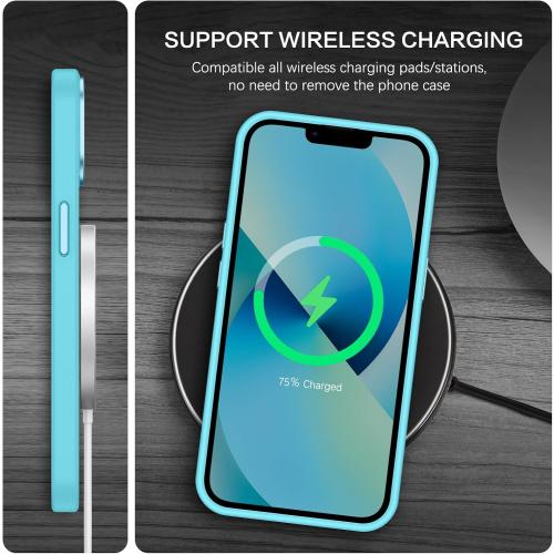 BENTOBEN Magnetic for iPhone 13 Case & iPhone 14 Case [Compatible with Magsafe] Translucent Matte Phone Case iPhone 13/14 Slim Shockproof Women Men Protective Cover for iPhone 13/14 6.1, Lake Blue