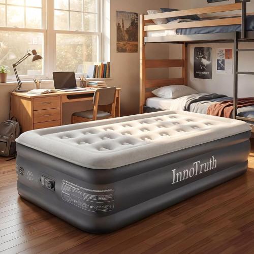 InnoTruth Twin Air Mattress with Built in Pump, Famiy Choice Award Winner, Inflatable Blow up Mattress, 18 Raised Colchones Inflables Air Bed, Ideal for Home and Outdoor, 300lbs ‼️comes with stains and dust‼️
