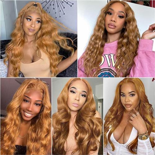 28 30 32 inch Light Brown Bundles Human Hair 30 Body Wave Bundles Peruvian Grade 8A Virgin Hair 3 Bundle 30 Light Brown Body Wave Bundle 300g